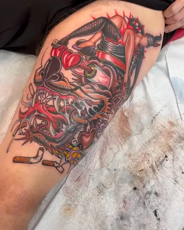 Done by: @austingervaistattoo at #ElmStreetTattoo #DallasTexas #DeepEllum⁠
⁠
Contact: Text (512) 981-8666⁠
⁠
Wolf for Joe! We did 2 days in a row to knock it out. Thanks for the commitment! ⁠
⁠
#wolf #tattoos #tattoo #legs #girls ⁠