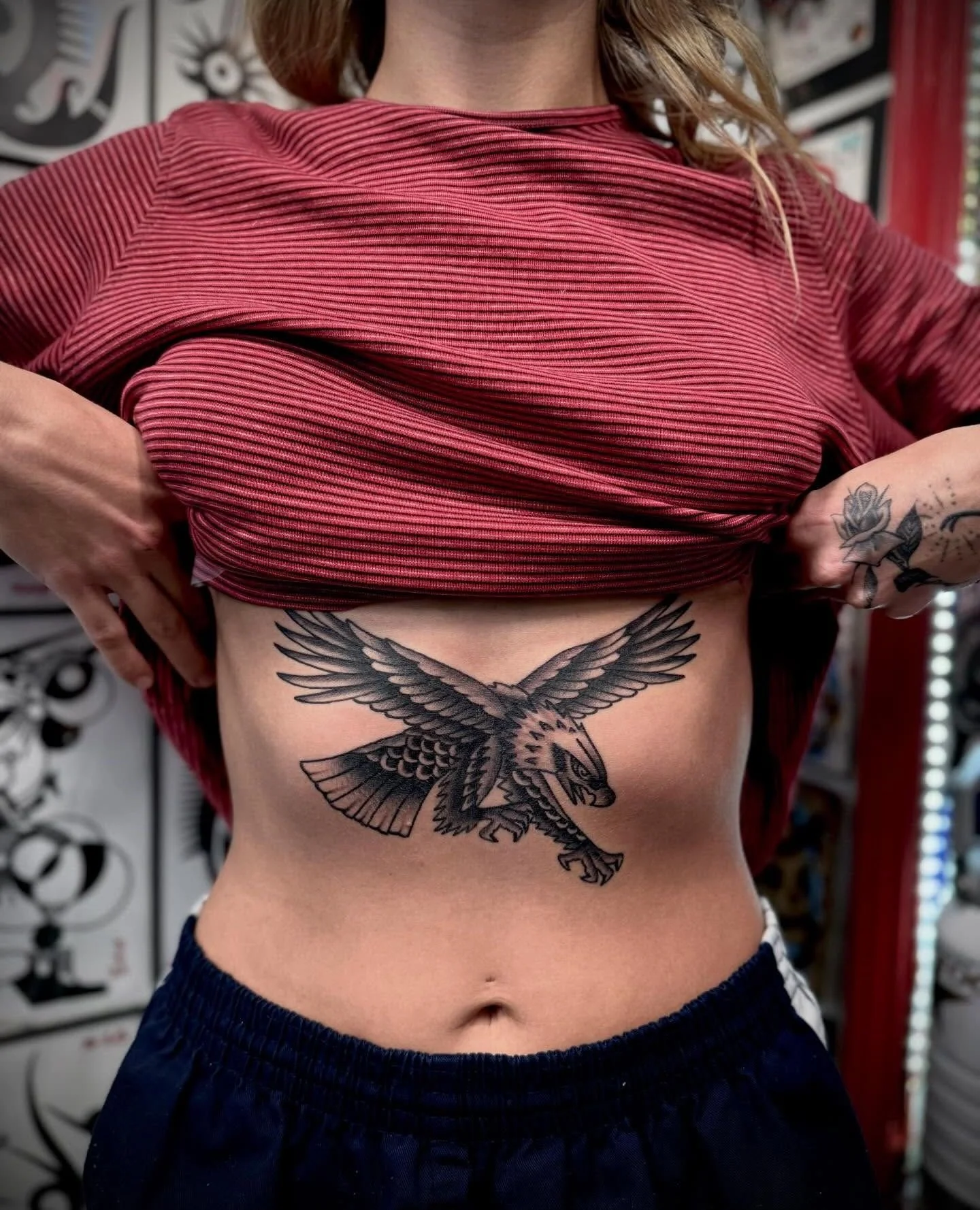Done by @jacobyoungtattoo at #ElmStreetTattoo #DallasTexas #DeepEllum⁠
⁠
Contact: https://www.jacobyoungtattoo.com/book or DM⁠
⁠
Eagle for my friend @miakatzahl done Elm Street Tattoo - visit the link in bio to book your time. Enhance your aesthetics