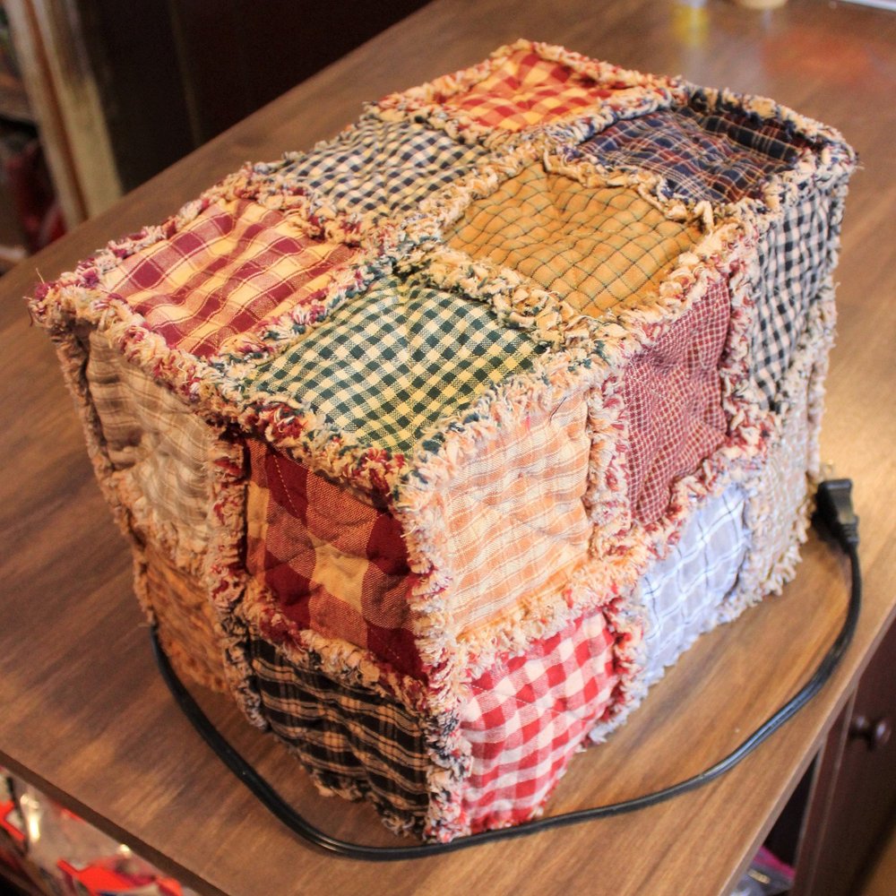 Primitive Rag Toaster Cover, Reversible, 2-slice or 4-slice