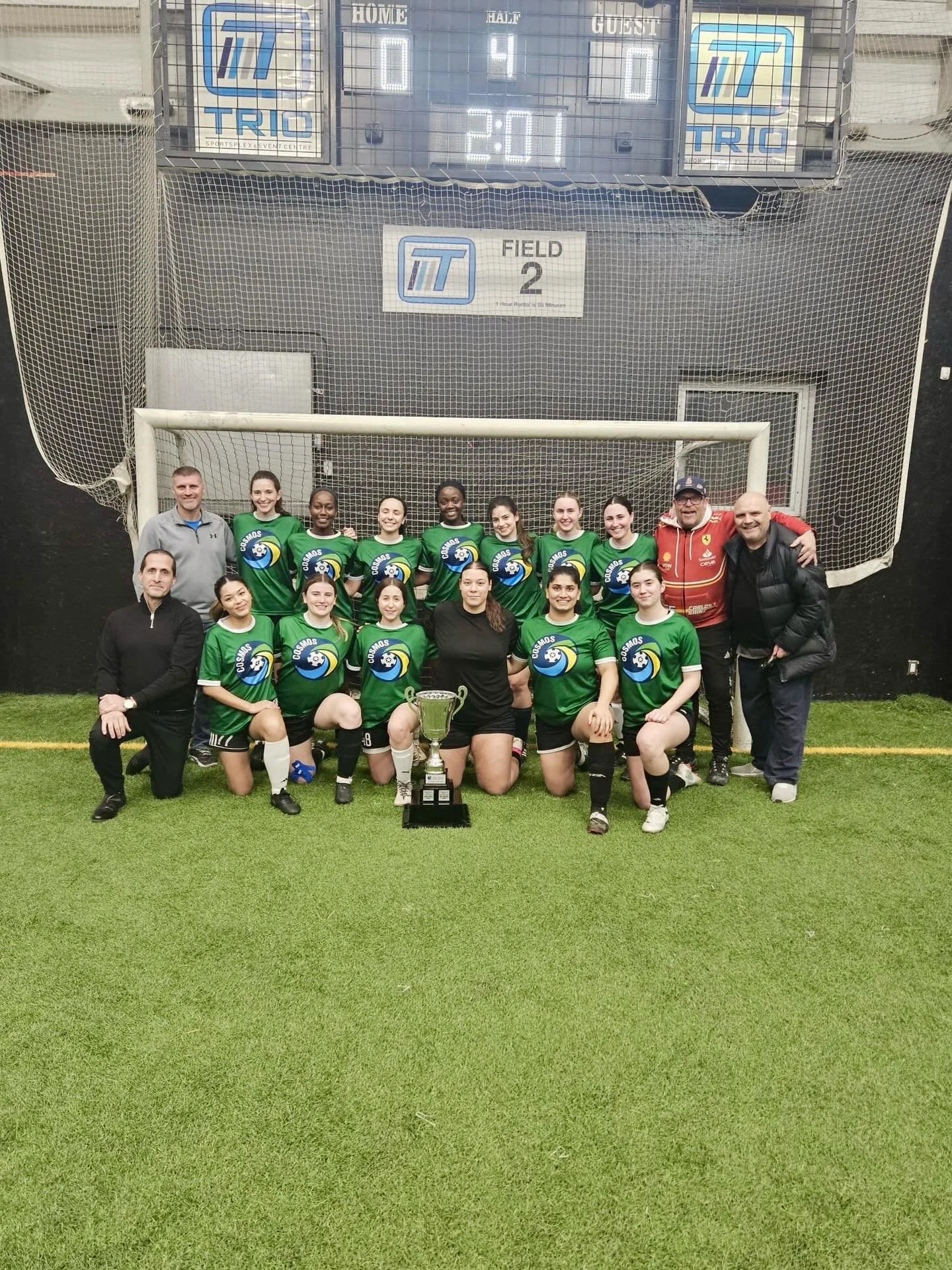 Congratulations to our 2026 Session 1 Division 1 Indoor Wednesday night champions - Alex Rosati Girls!! 🏆 

Shoutout to runner up - LTS Protective Services!!

#Ladyshootersvaughan  #Ladyshooterssoccer