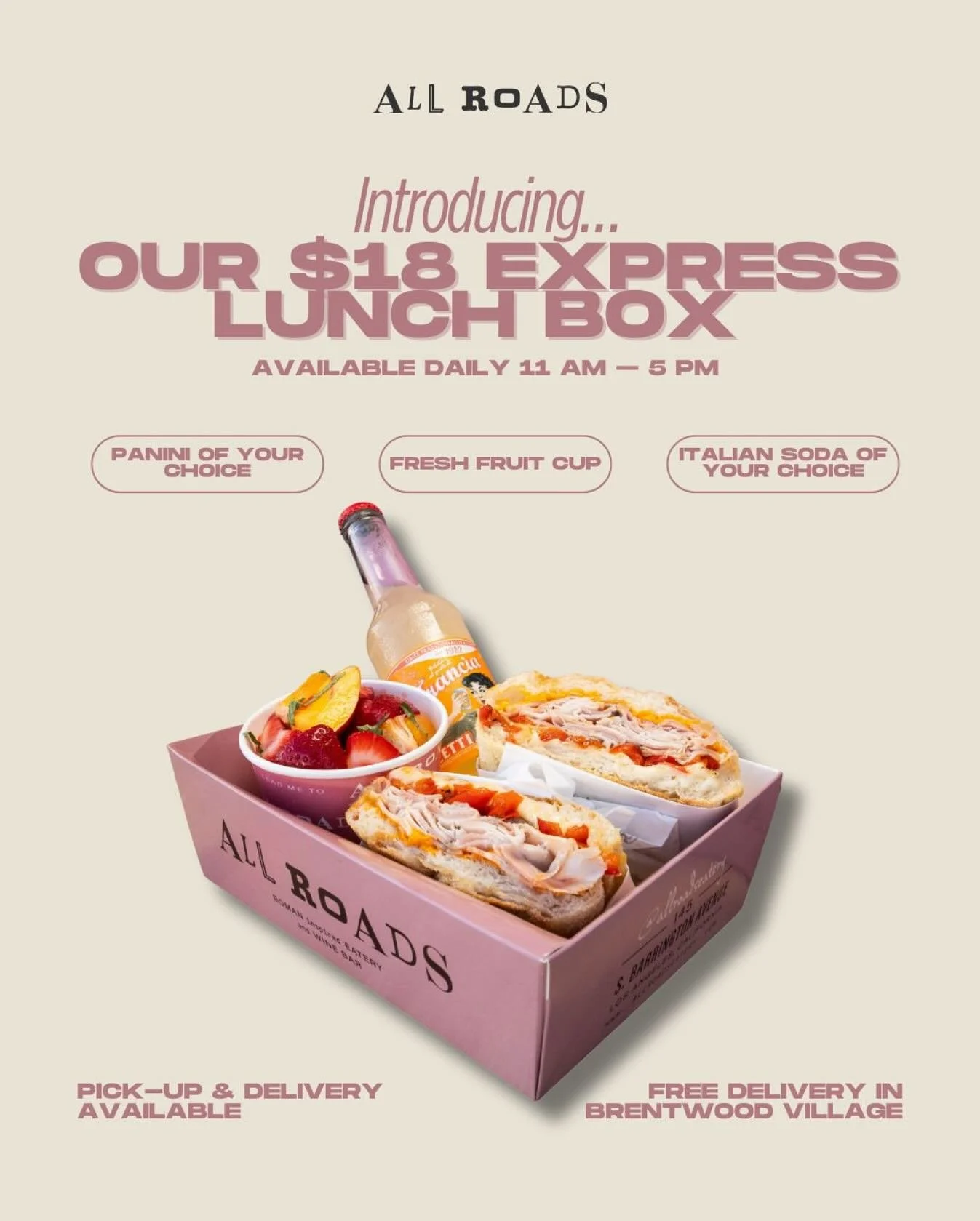 $18 LUNCH BOX
Pink, quick, delicious.

Link in bio 👆🏼
For delivery @ubereats
