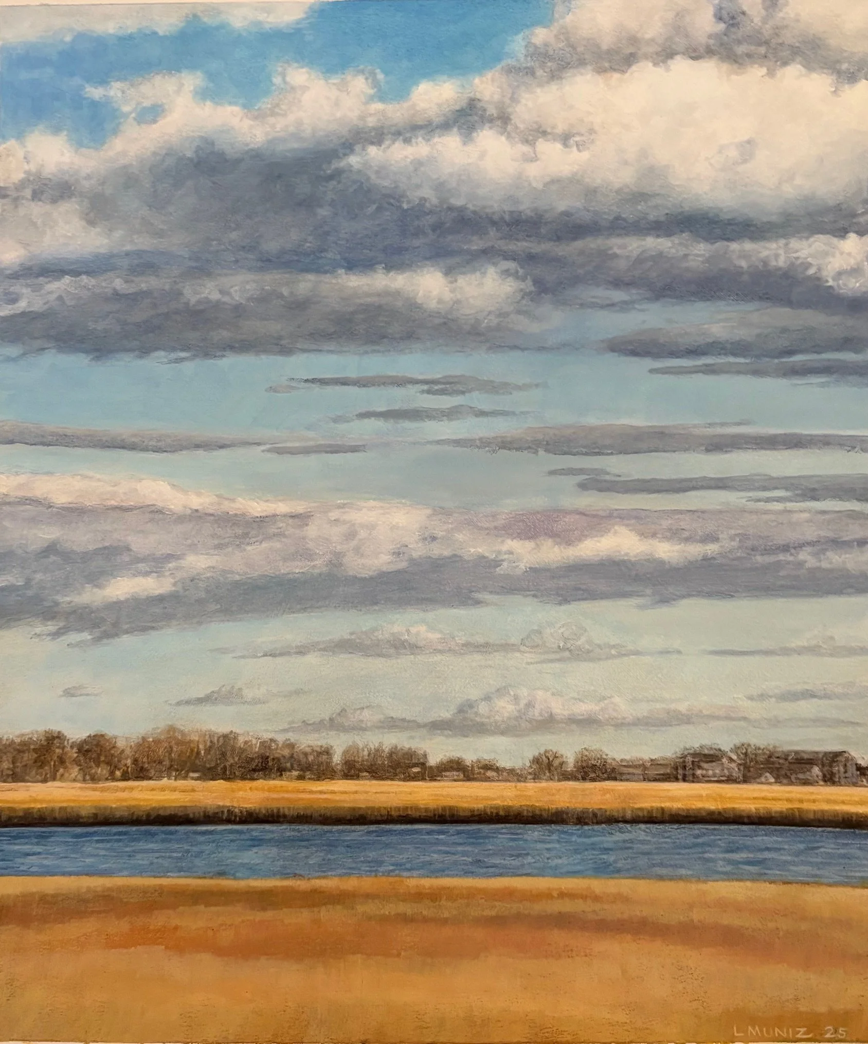 Housatonic River I Winter ! Acrylic on Paper I
16" x 14" I 2025