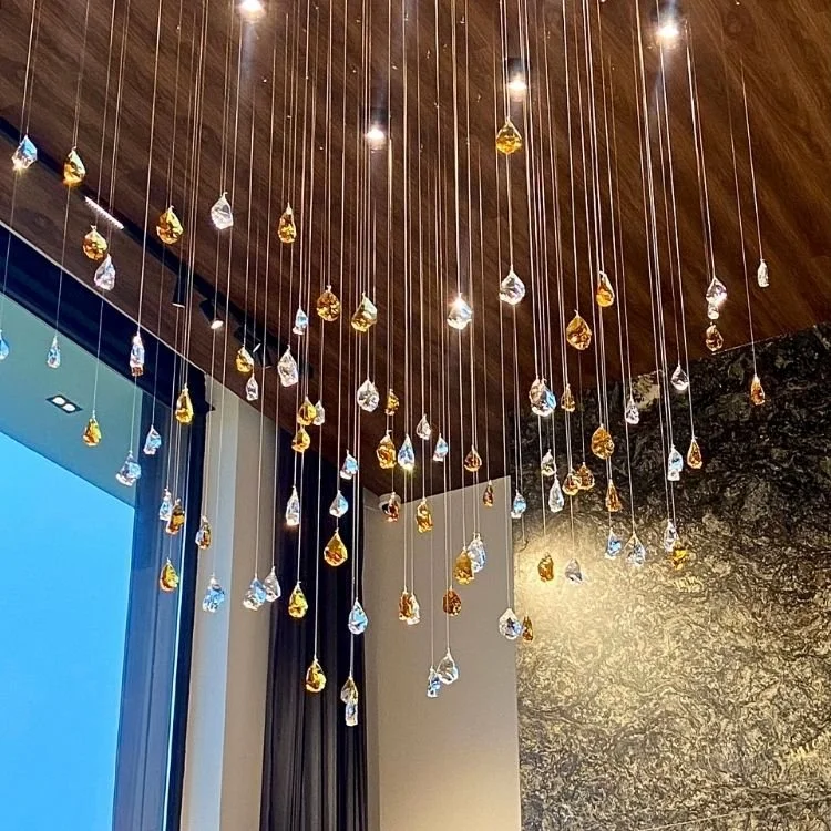 Lámpara de techo Doble Altura Constelación de Cristal
