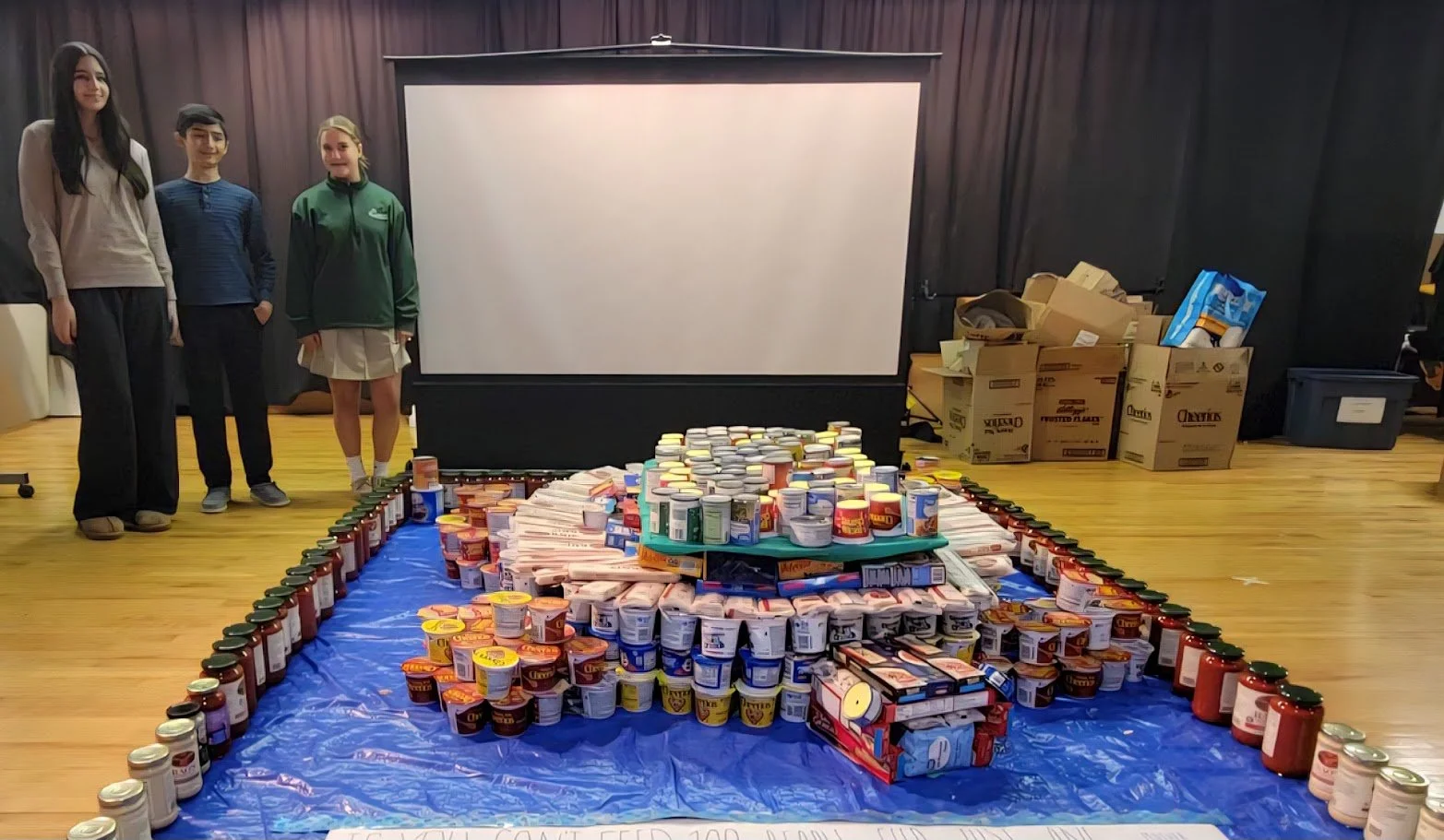 Middle School Students in Hanover, PA collected and built sea turtle.