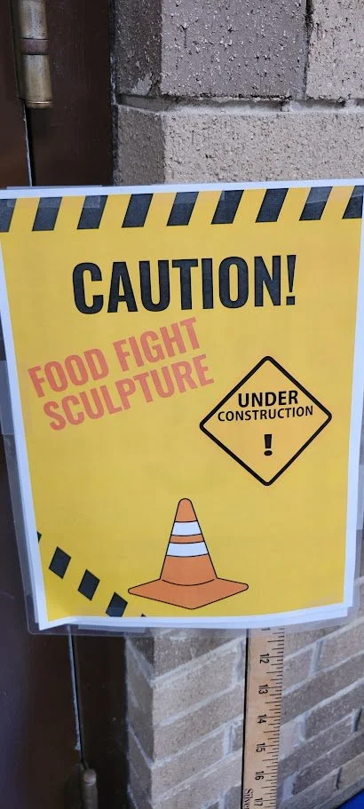 Student leaders were creative with their preparation area for Going the Extra Miles, Food Fight!
