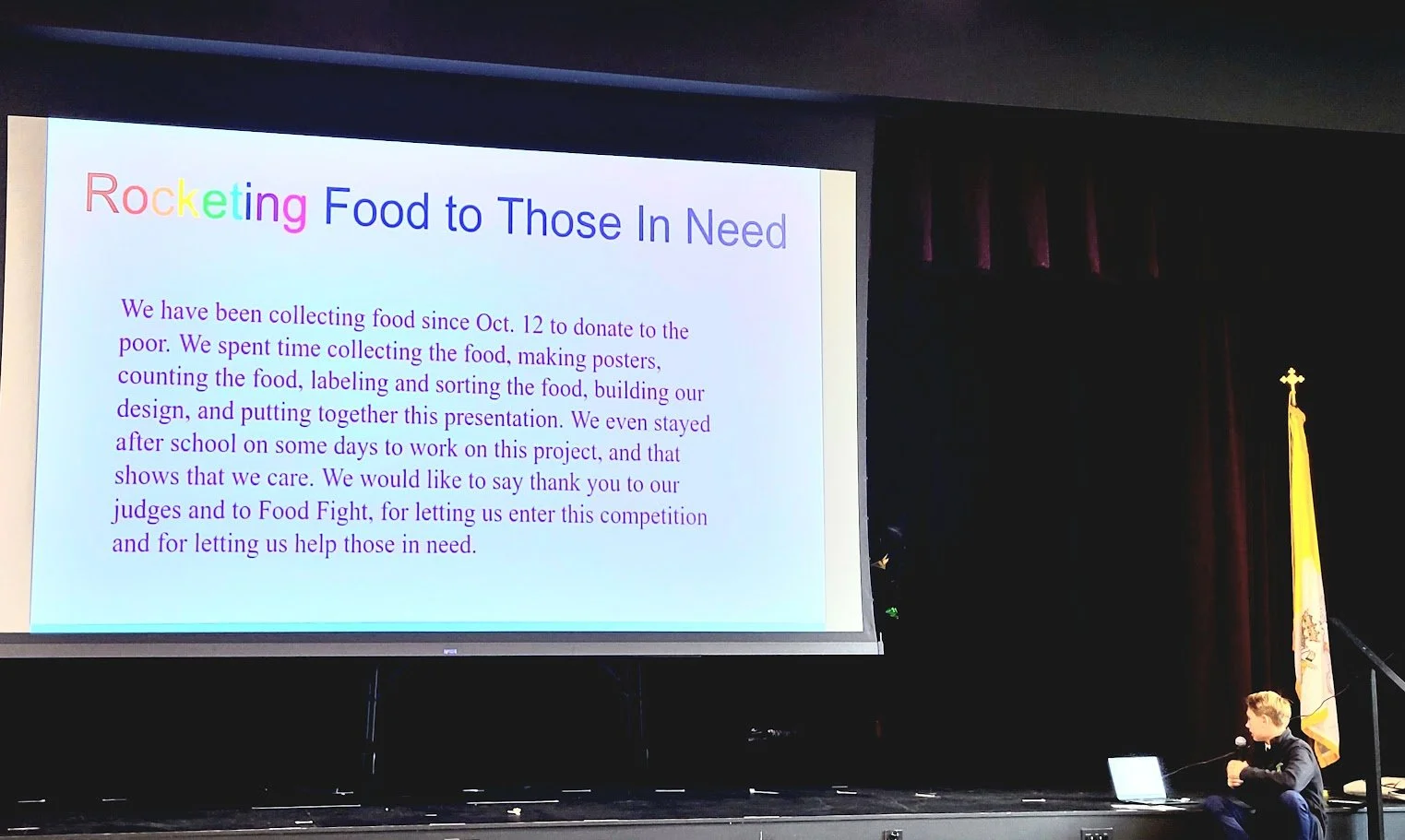 Middle School students show their academic skills with a presentation in Lancaster County.