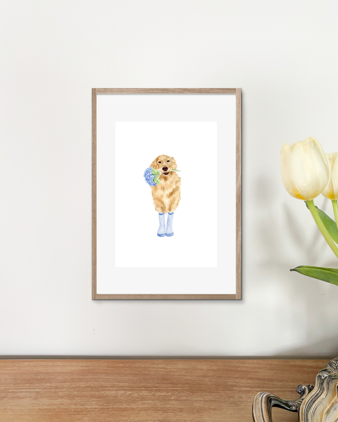 "Hydrangea Girl" print