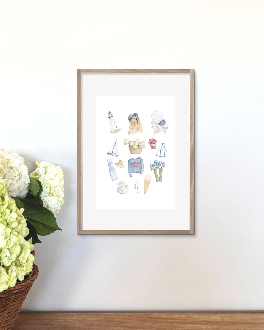 "The art of New England" icons print