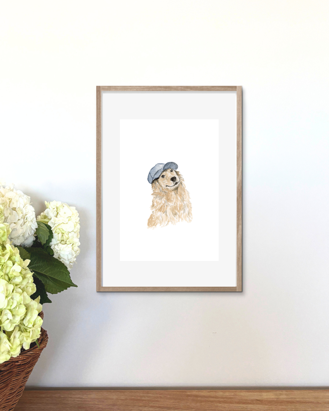 "The art of New England" Golden Retriever print