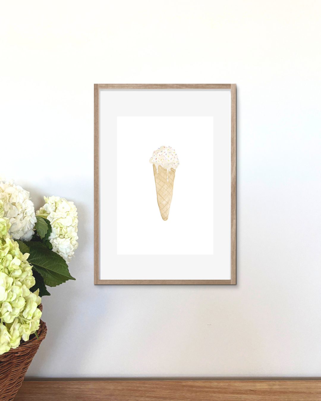 "The art of New England" Ice Cream cone print