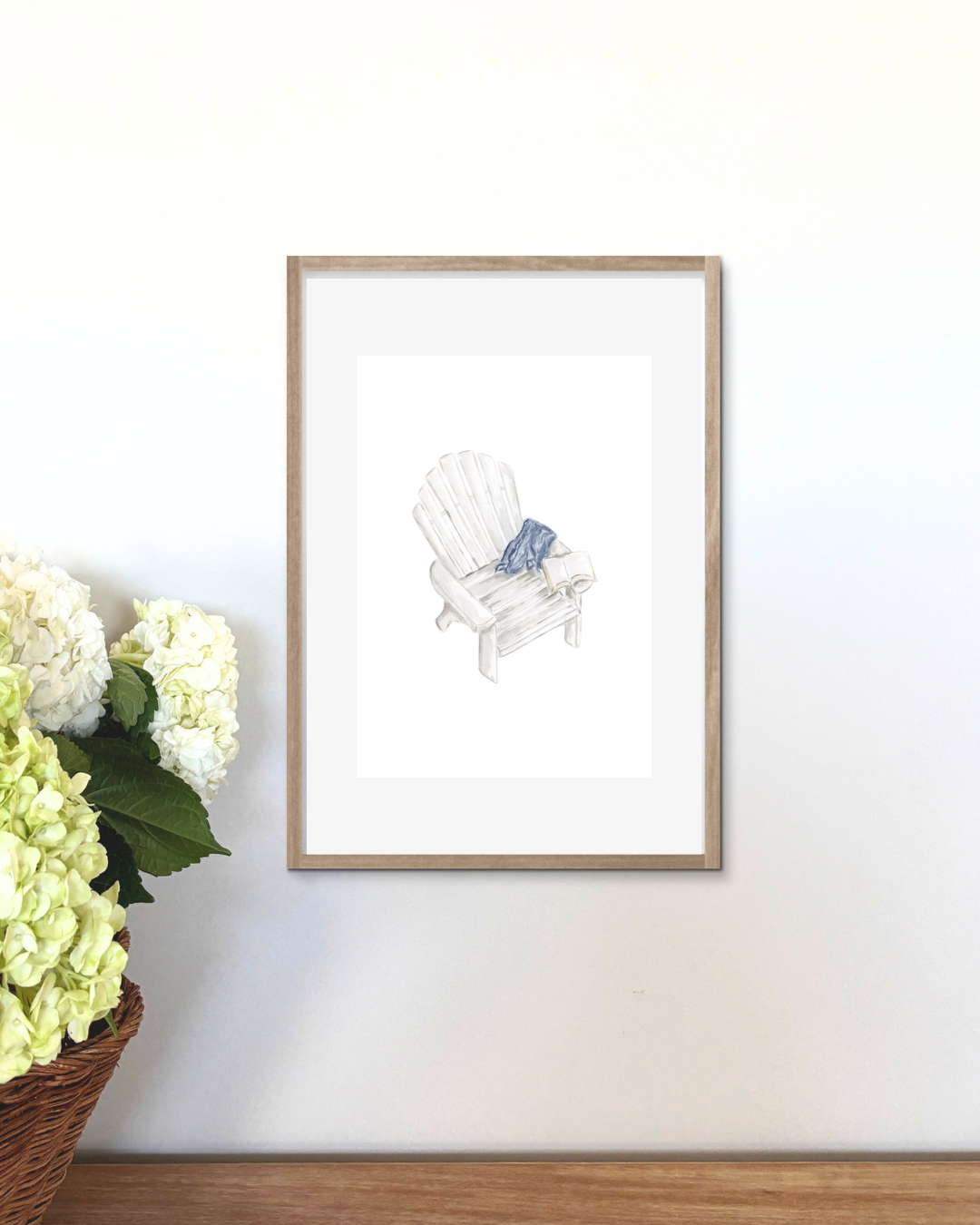 "The art of New England" Adirondack chair print