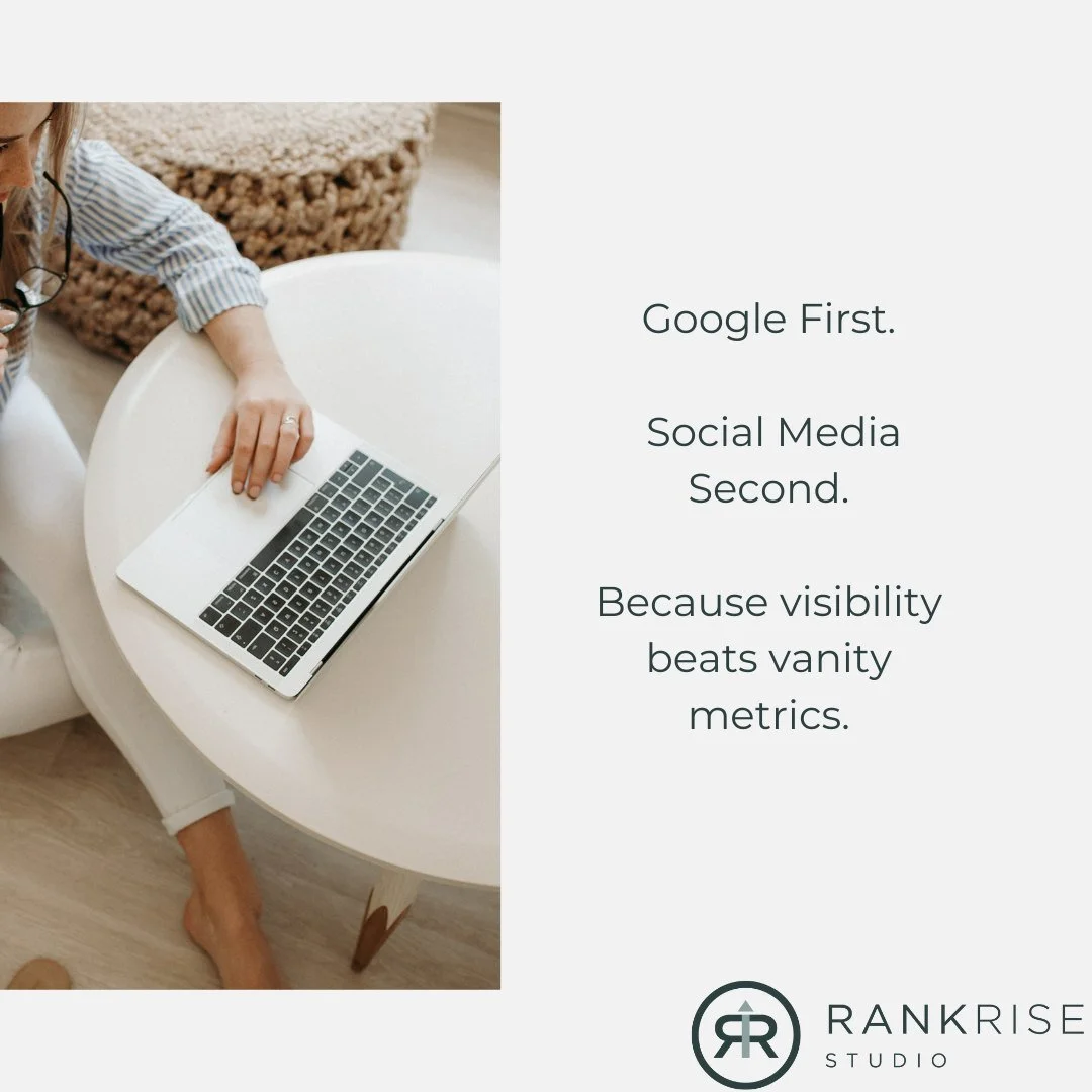 Google is where people go when they&rsquo;re ready to buy, not just scroll.
Your Google Business Profile works 24/7 bringing in high-intent clients, while social media supports the visibility you&rsquo;ve already built.

If Google isn&rsquo;t your fi