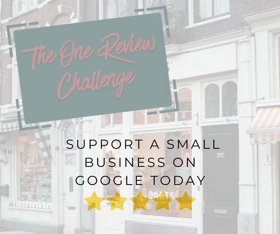 The 1-Review Challenge 

Take 60 seconds today to leave a Google review for a small business you love. One honest review helps a business get seen, builds trust with future customers, and can truly make someone&rsquo;s day.

It costs nothing, but the