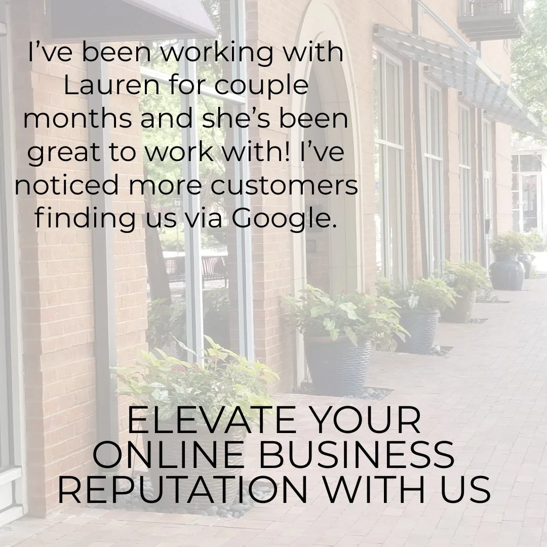 Client Testimonial : I&rsquo;ve been working with Lauren for couple months and she&rsquo;s been great to work with! I&rsquo;ve noticed more customers finding us via Google.

We love this! Who doesn't want more clients &amp; visibility from Google?!?!
