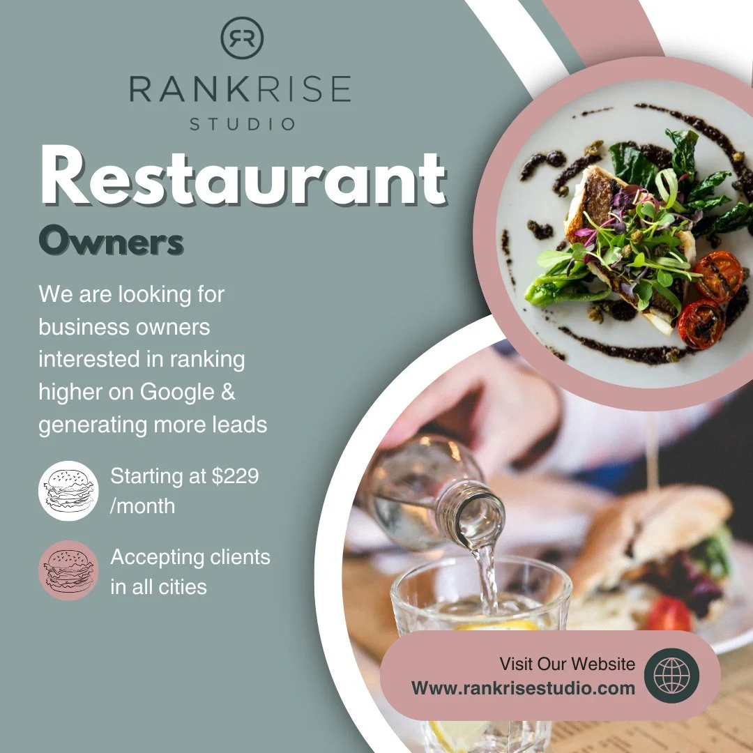 We are looking for restaurants that want to rank higher *organically* in Google searches - to start attracting and converting more leads &amp; getting more visitors!