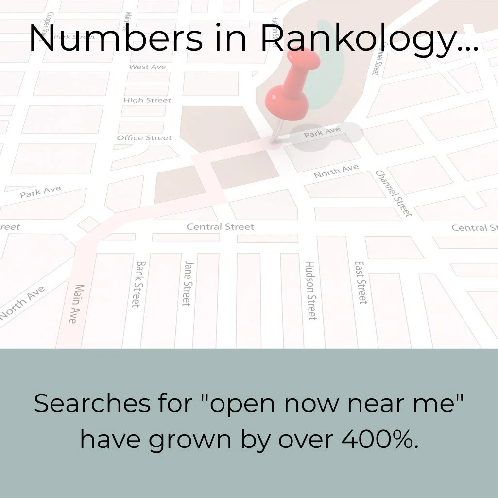 Searches for &ldquo;open now near me&rdquo; have increased by over 400%. That means people are looking for businesses they can visit immediately. Making sure your Google Business Profile clearly shows your hours, services, and activity is one of the 