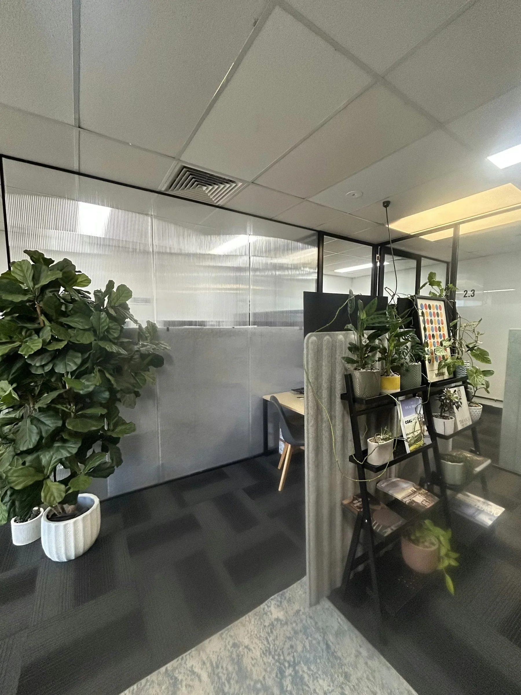 Desk 2.4 - Dedicated Day Desk with Monitor

A calm, light-filled desk in our open-plan area. Ideal for regulars or remote workers wanting a quality setup without a private suite.

Located in shared open-plan area

Includes a 27" monitor for plug-and-