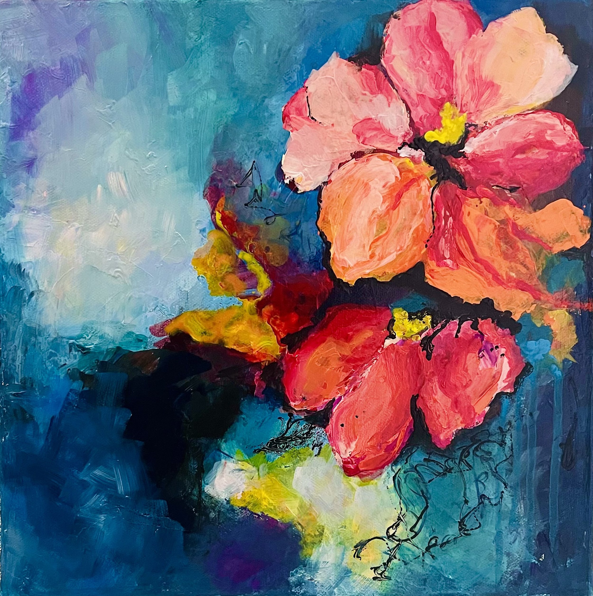 Grace
Medium: Mixed Media on Canvas (Acrylics, Acrylic inks, Spray Paints,Acrylic mediums)
Dimensions: 30 cm x 30 cm
Year : 2024
Artist : Babita