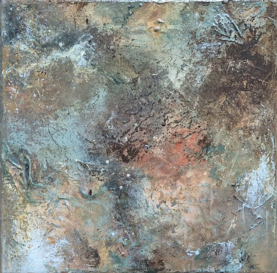 Title         : The Layered Truth
Artist       : Chaitrali Bandekar
Medium : Mixed media on Canvas
Size         : 30/30cm
Year         : 2025