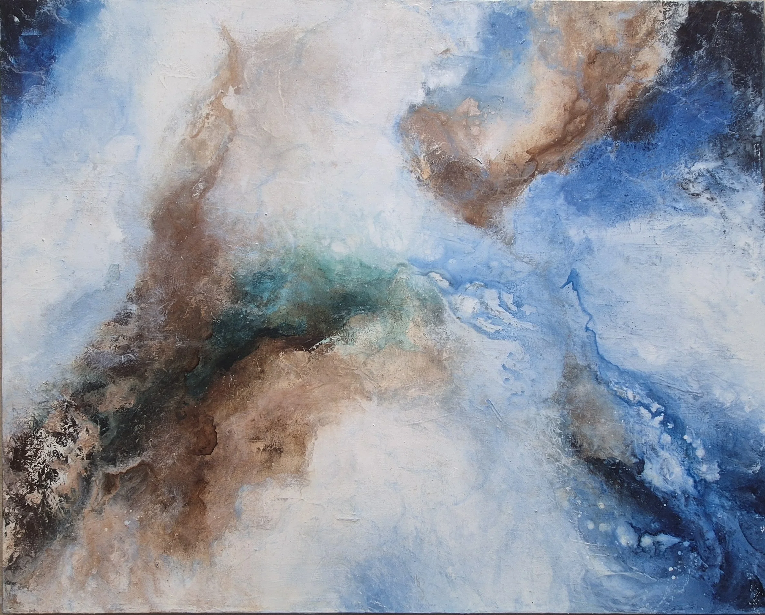 Title: Celestial Symphony;
Medium: Mixed media on Canvas;
Dimensions: 152x122 cm ; 
Year: 2025; 
Artist: Chaitrali Bandekar