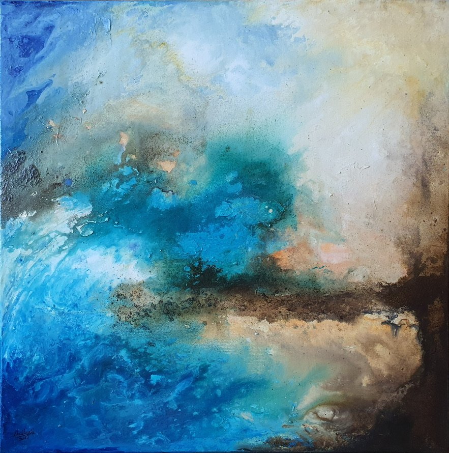 Riding the Storm_60x60cm_Mixed media on Canvas_2023.jpeg