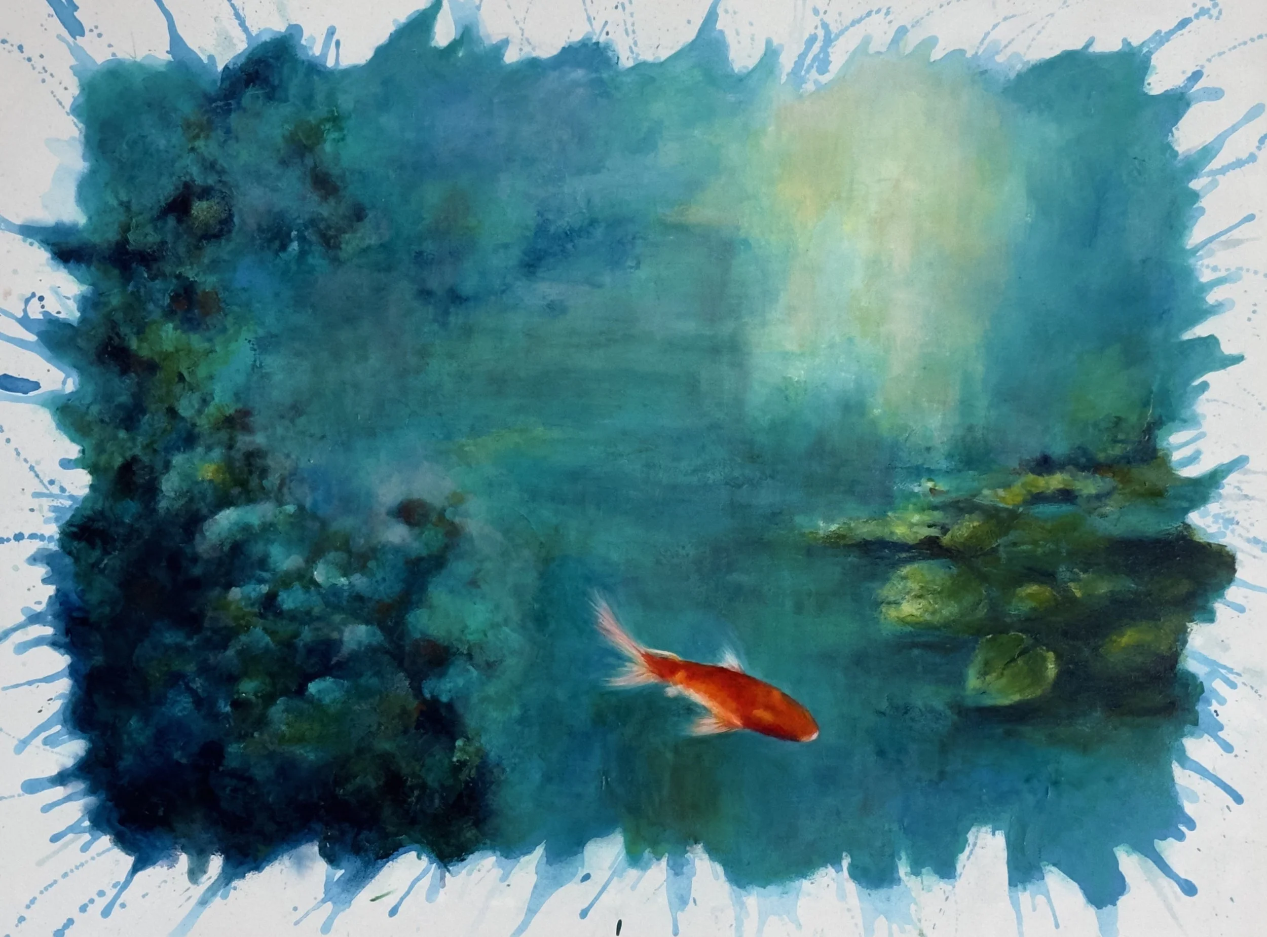 Title         : Breakthrough
Artist       : Babita Sridhar
Medium : Acrylics & Inks on Canvas
Size         : 122/91cm
Year         : 2026