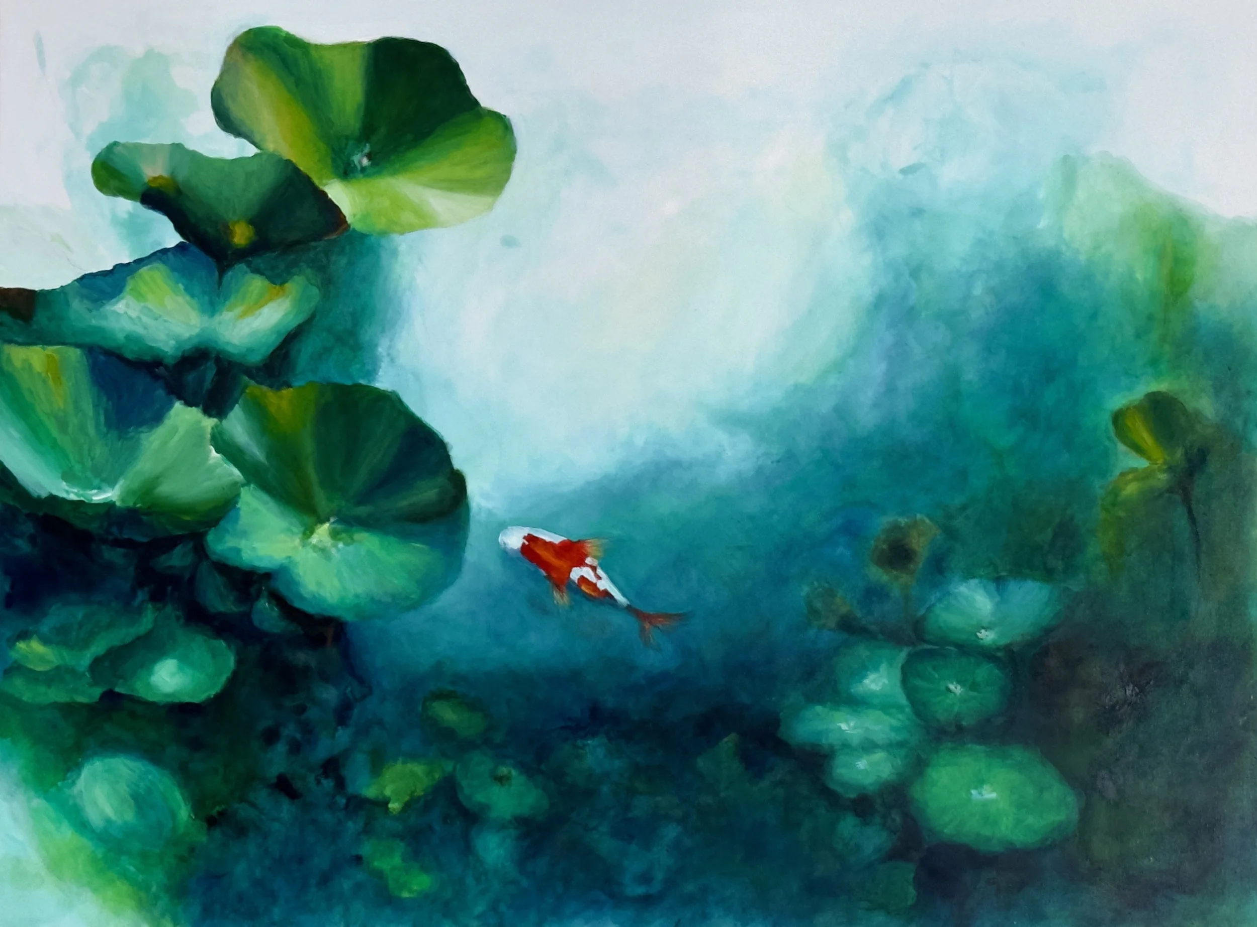 Title         : Blurred Edges 
Artist       : Babita Sridhar
Medium : Acrylics & Inks on Canvas
Size         : 122/91cm
Year         : 2026