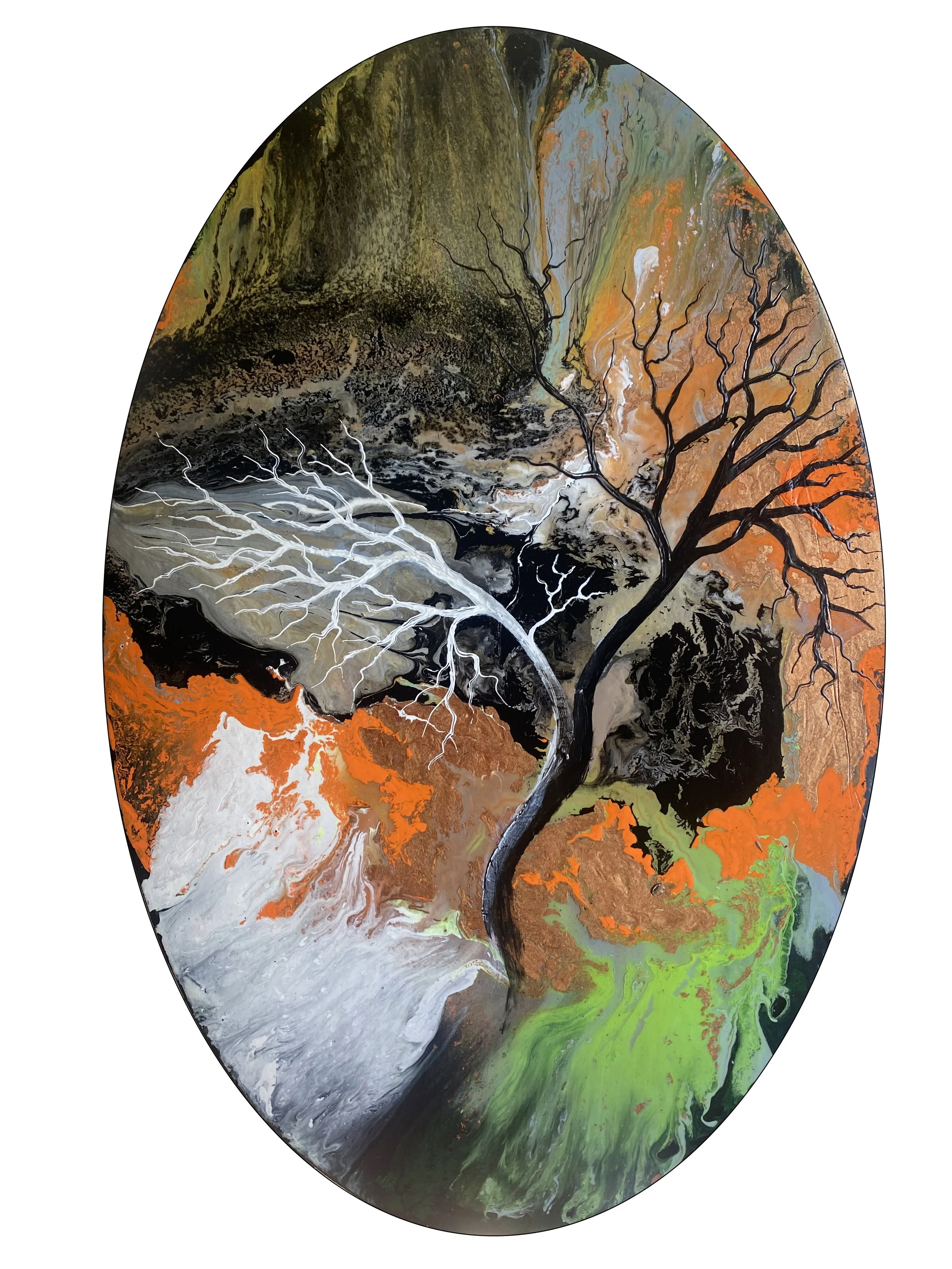 Trees are our memories |
Oil, Acrylics and Mixed Media on Canvas |
60/40cm | Year : 2026 |
HKD 4,500 |

The earth memories lies in its bark, branches and roots.