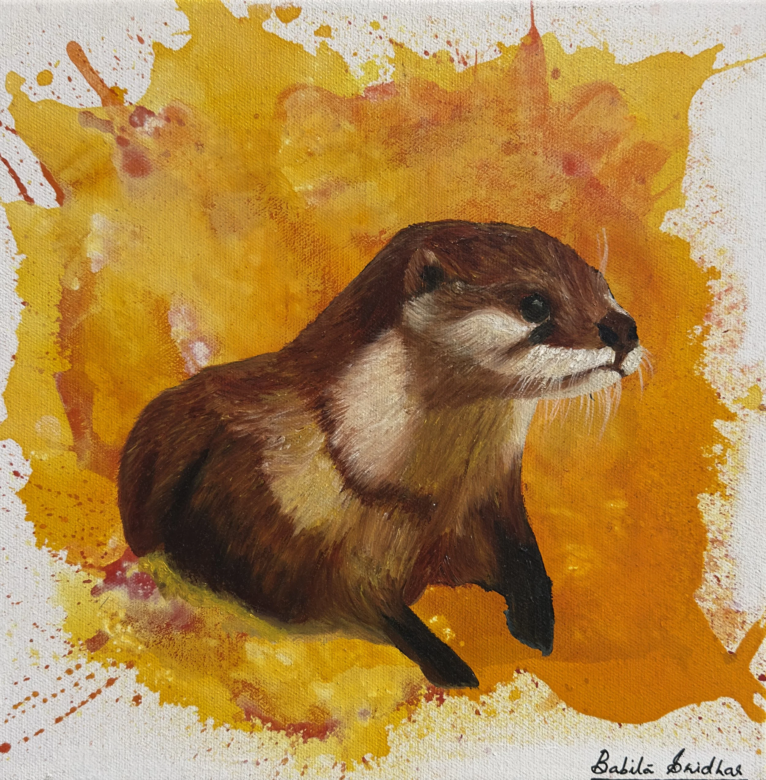 Title         : Glee
Artist       : Babita Sridhar
Medium : Acrylic & Oil on Canvas
Size         : 30/30cm
Year         : 2025