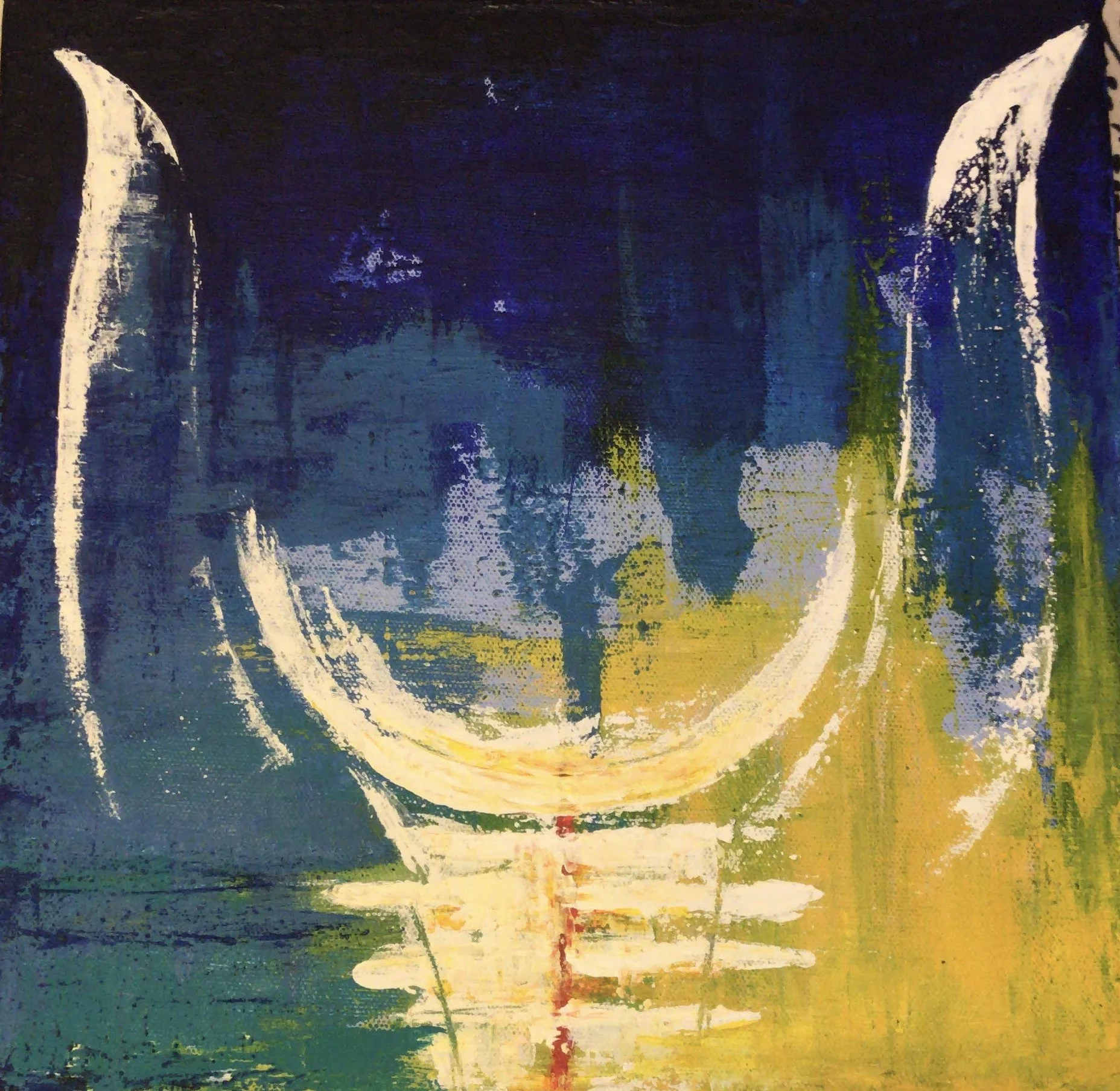 Antara ( Sanskrit : In-between ) |
Acrylics on Canvas |
30/30cm | Year : 2018 |
HKD 5,750 |

A suspended inner passage, Antara holds the quite interval where energies gather and transform - neither origin nor form,but the subtle space where becoming 