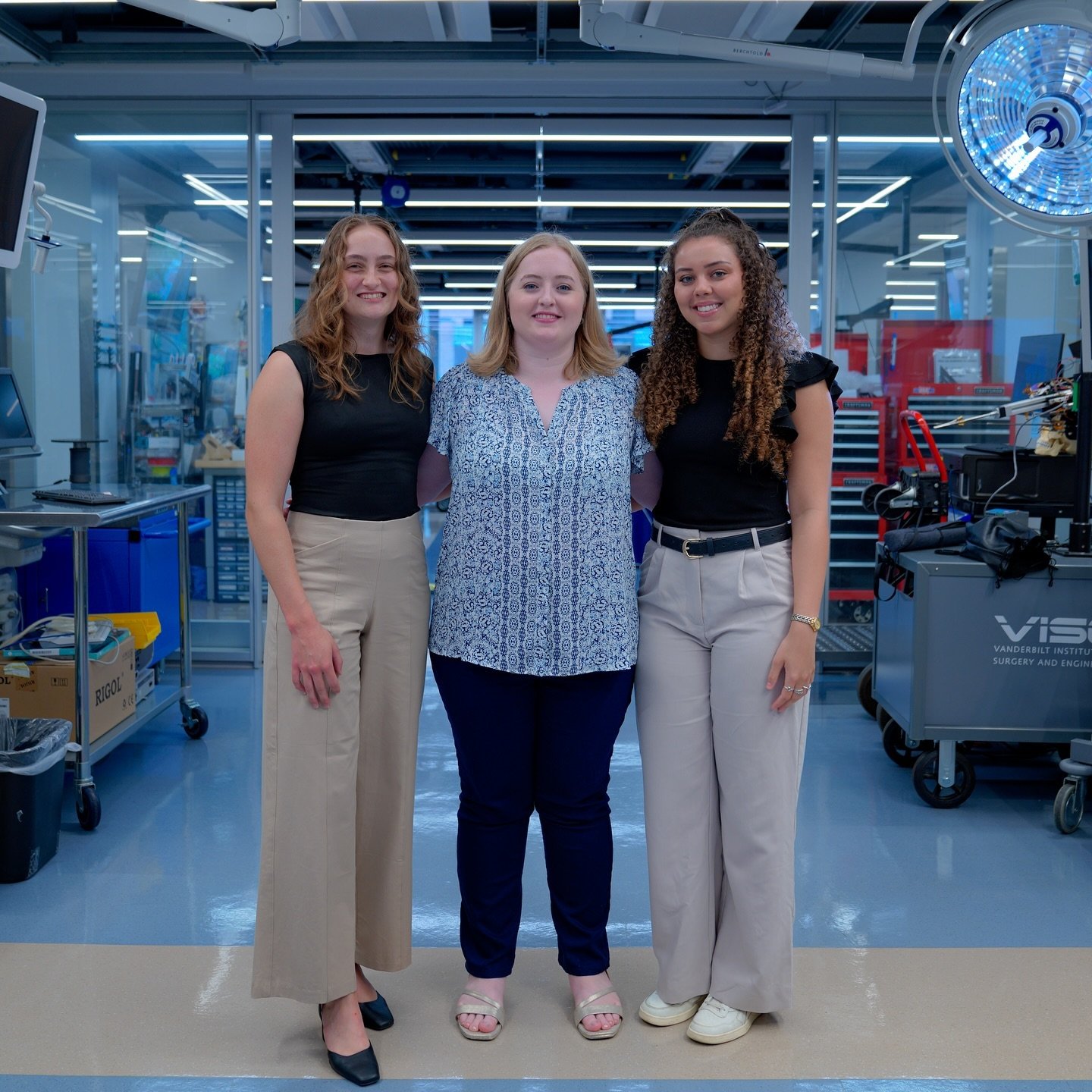 Please give a warm welcome to our three new MEDLab PhD students! From left to right, we have Sara Purdue, Sierra Batson, and Madeline Dudley!
Sara comes to us from Michigan State University, as an honors Mechanical Engineering student with a concent