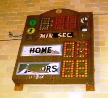 Scoreboard from the old Keyesport School