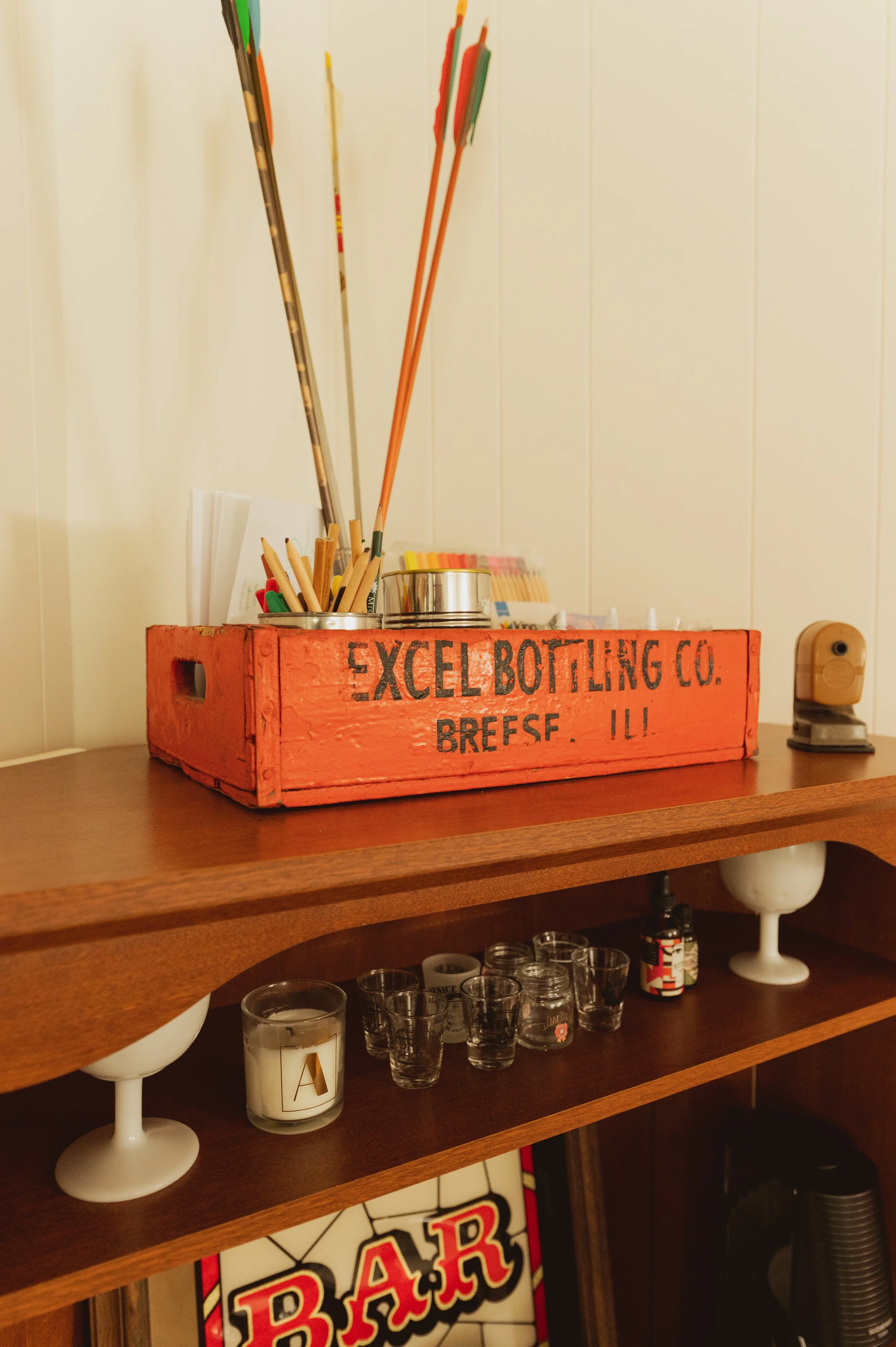 Crate from a local soda company