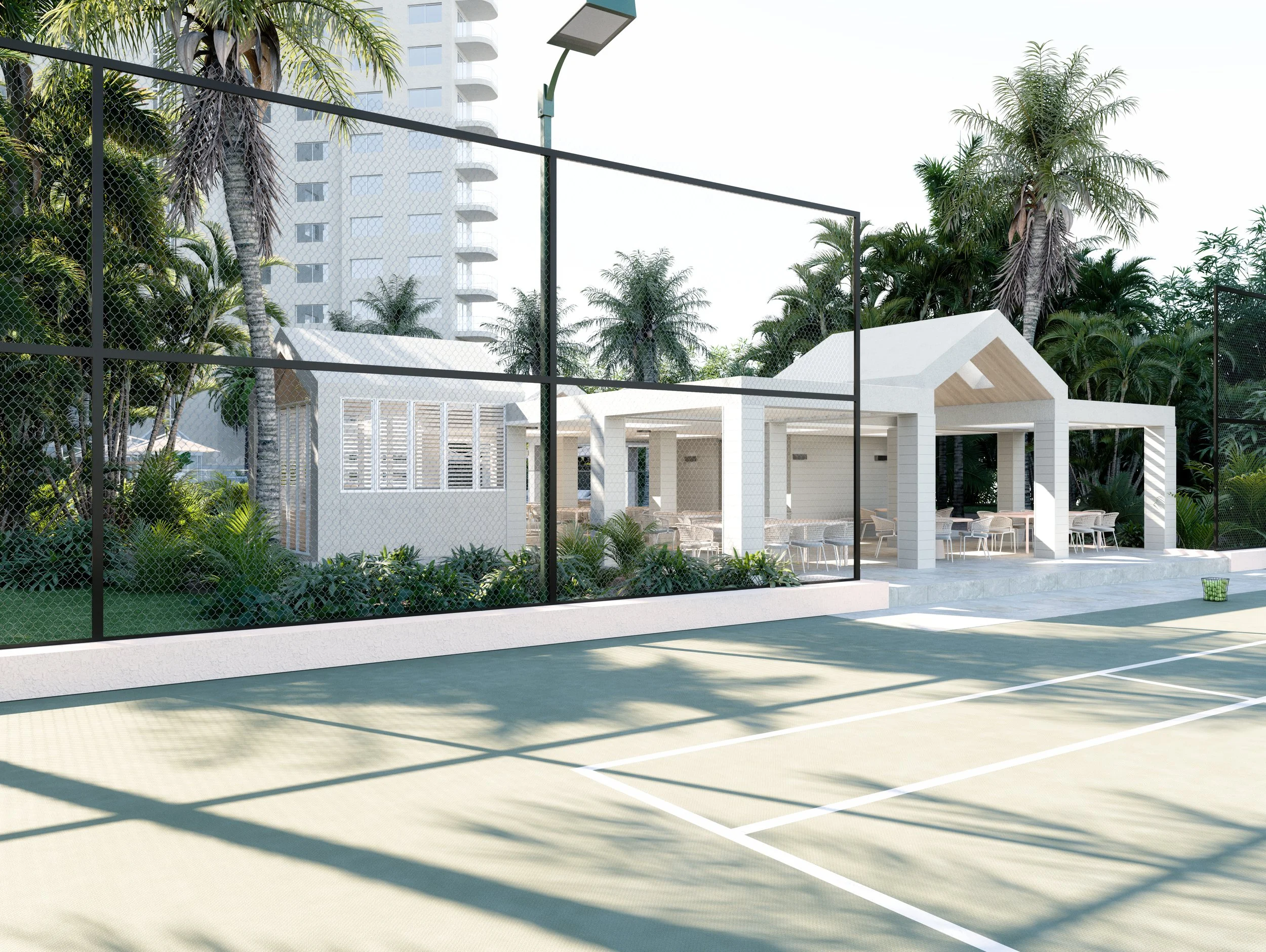 Render of Proposed Communal Area and Tennis Court