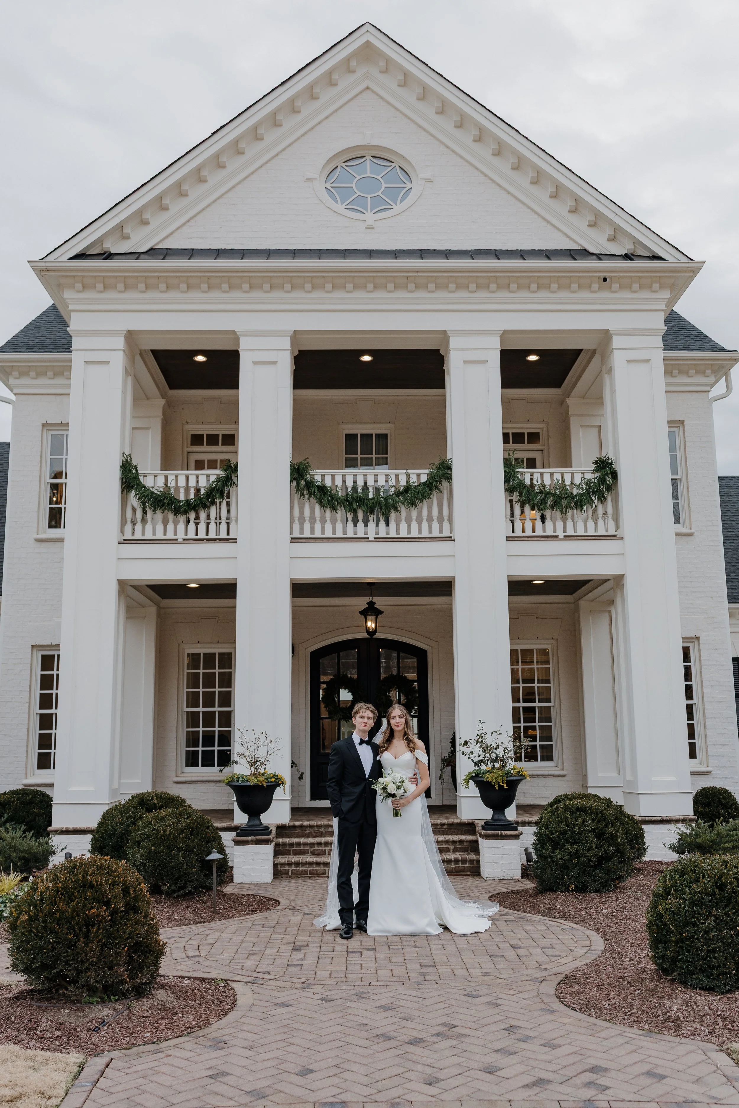Bride and Groom wedding portrait at Donovan Manor, North Carolina