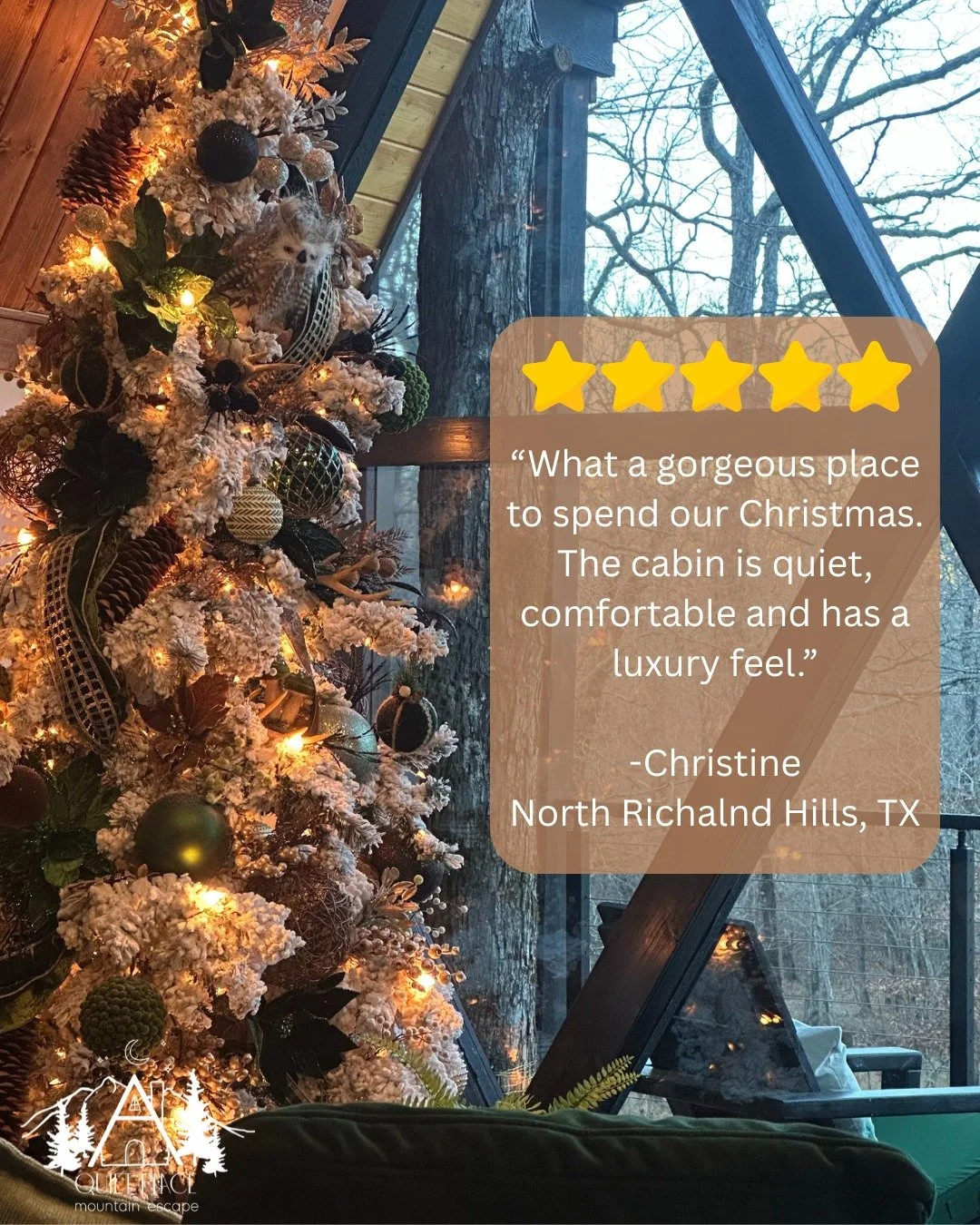 Ready for a magical December escape? ❄️🌲

We still have a few rare openings this December &mdash; and they&rsquo;re absolutely dreamy. Imagine cozy fires, crisp forest air, twinkling lights, and peaceful mornings tucked inside your private A-frame.
