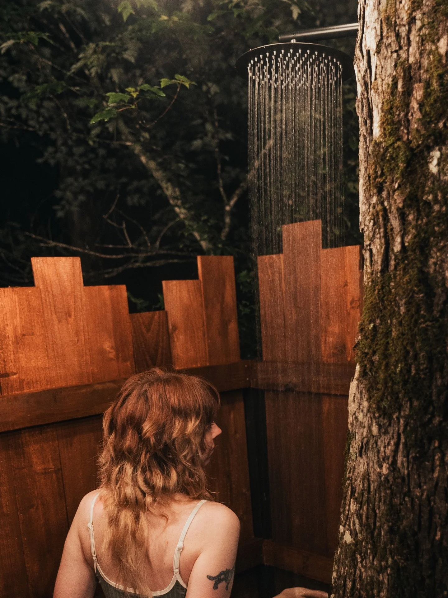 Shower under the trees, breathe in the quiet. 
There&rsquo;s something different about slowing down out here. Where even the simplest moments feel like a reset. Warm water, fresh air, and nothing but nature around you.
This is what unwinding really l