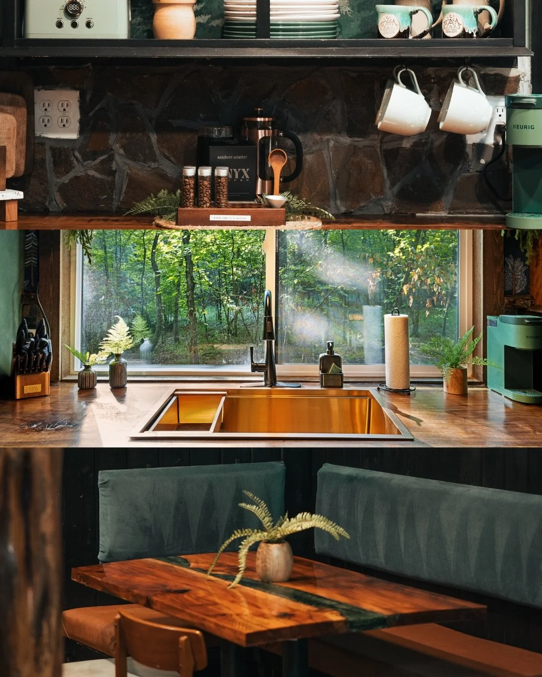 The little details mean everything to us. 
Simple, cozy, and exactly what you need. 🤍

#AQuietPlaceMountainEscape
#CabinKitchen
#MorningRituals
#CozyCabin
#StayInNature