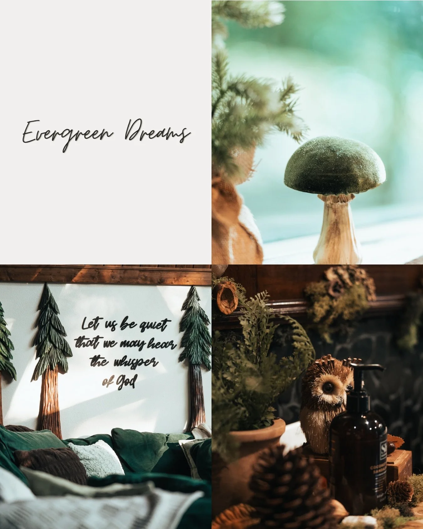 The soft light through the windows, the quiet corners, the thoughtful details tucked into every space&hellip; it all adds up to a feeling you can&rsquo;t quite explain&hellip; Just something you feel.
Evergreen dreams, right where you are 🤍

#AQuiet