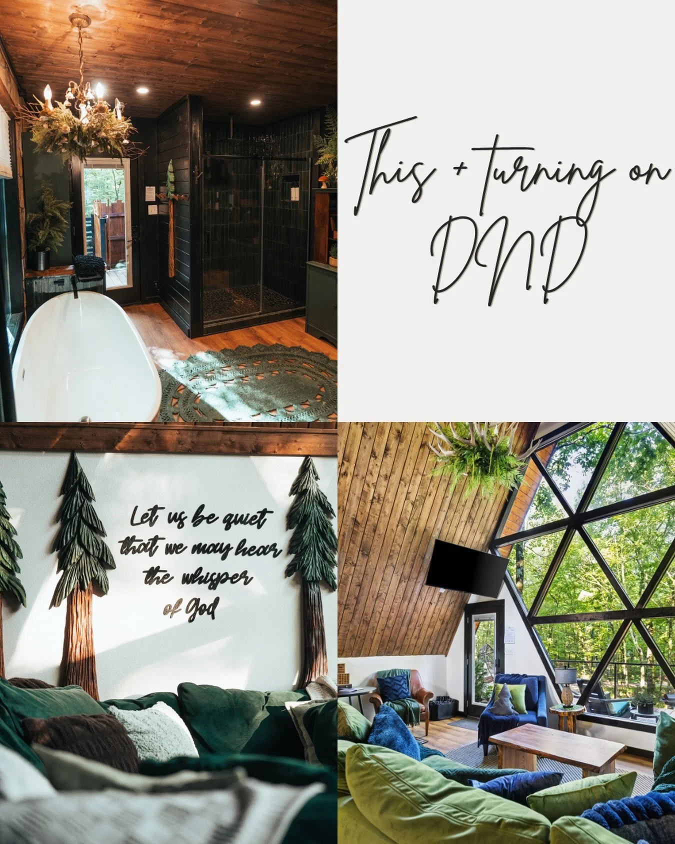 No notifications. No schedules. No rushing. Just a cozy A-frame tucked in the woods, long soaks, slow mornings, and time to actually be present.
Consider this your sign to disconnect from everything else and reconnect with what matters. ✨

#AQuietPla