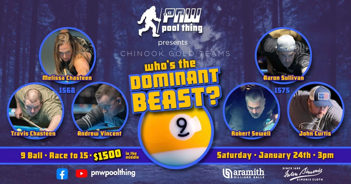 Andrew Vincent, Melissa &amp; Travis Chasteen (1568) vs. Aaron Sulivan, Robert Sewell &amp; John Curtis (1577) 1.24.26