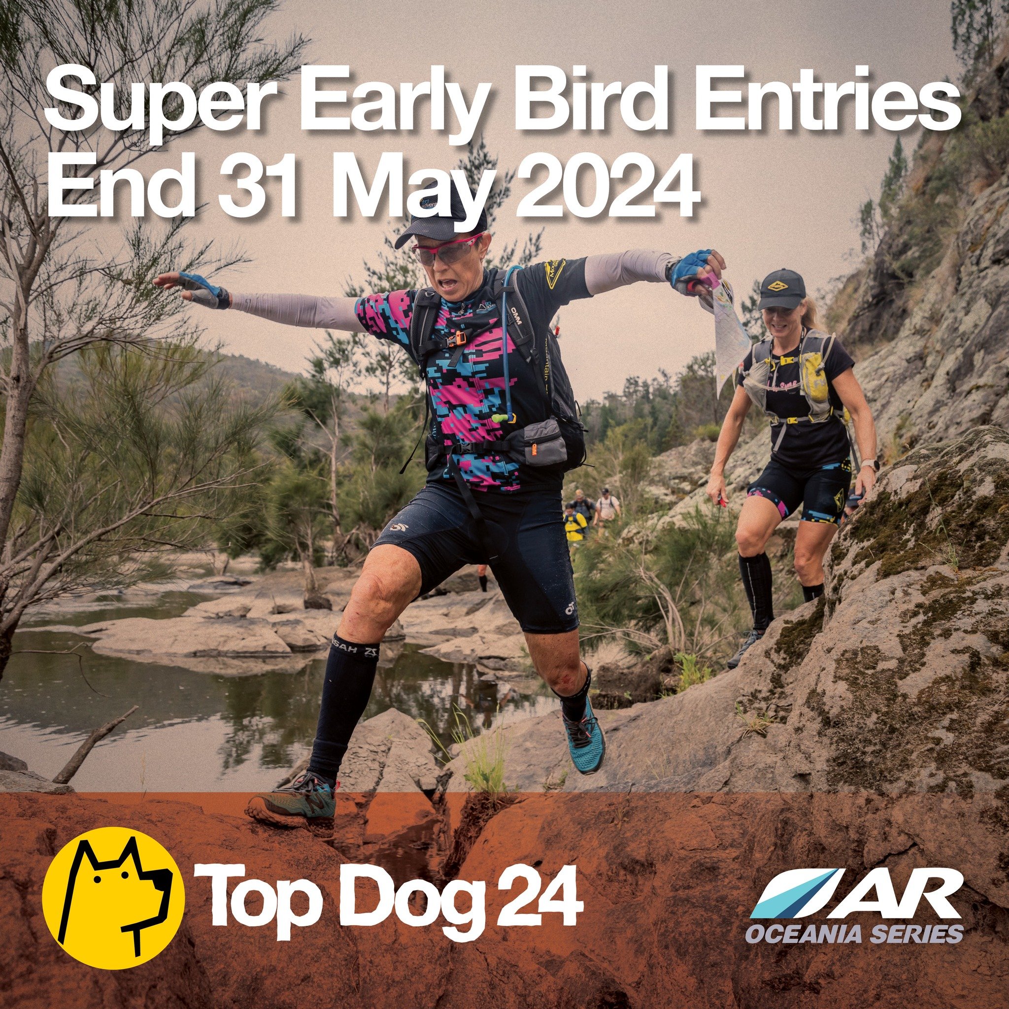 Top Dog Super Early Bird Entries End Midnight 31 May 2024

24hr Adventure Racing is kicking into gear in Australia and we're excited to announce that Top Dog 24 is back on for 2024!

The 2023 event was a great taster for what 24hr adventure racing ca