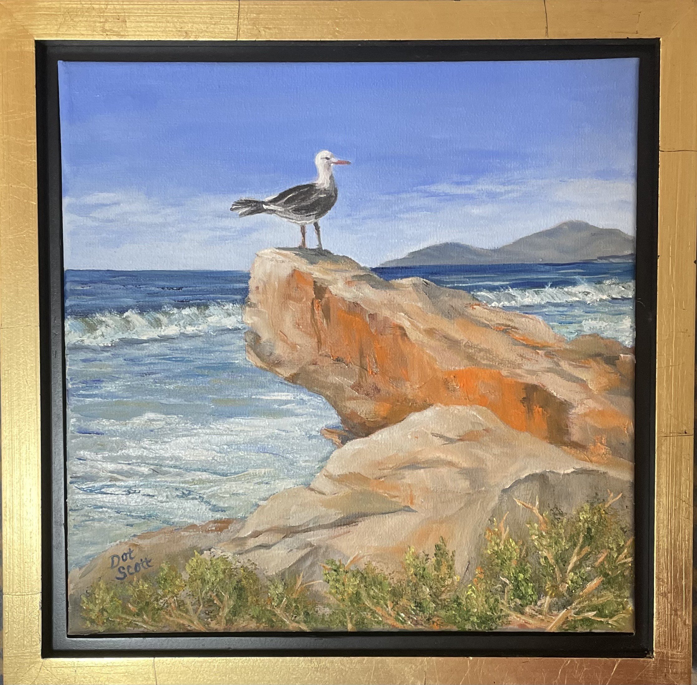“Ventura Shorebird”.  12” x 12” oil on canvas
