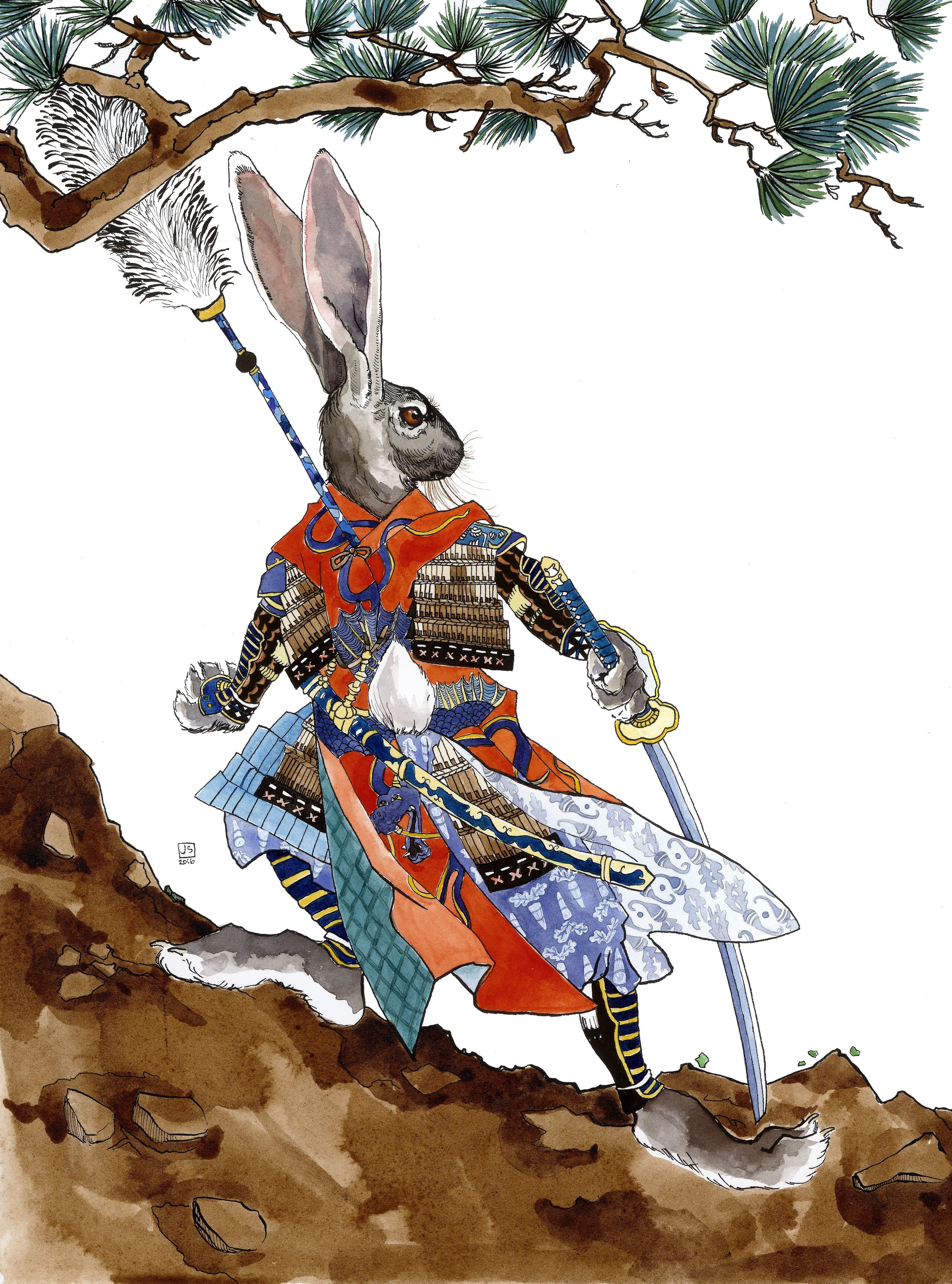 Samurai Rabbit print