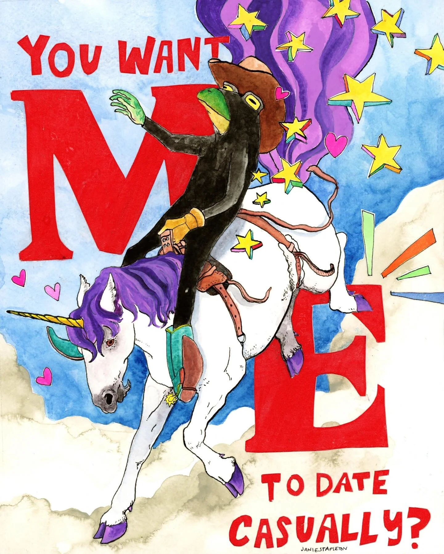 Another one for the big pervy frog rodeo series 🐸💚🖤