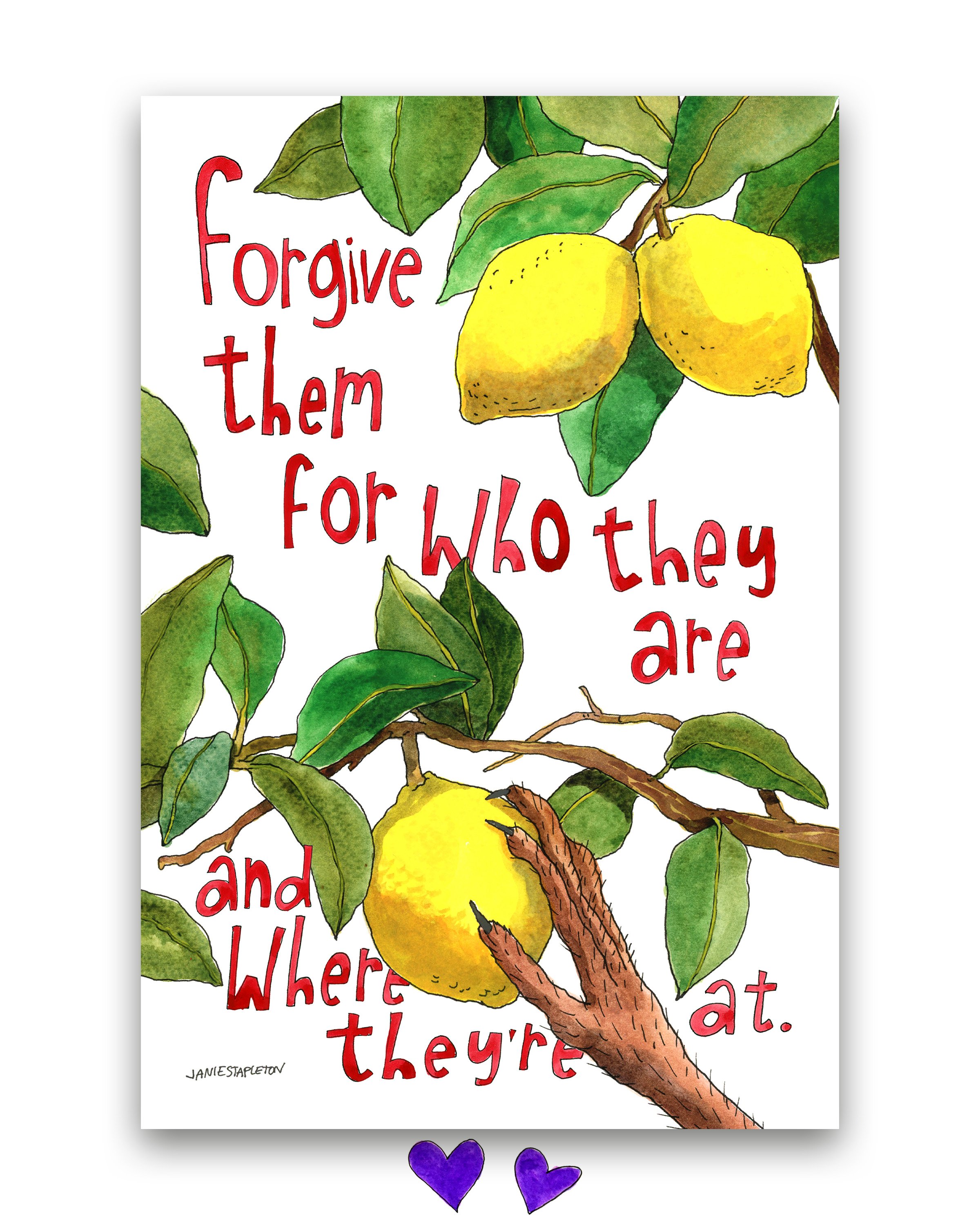 Forgive Them mini print