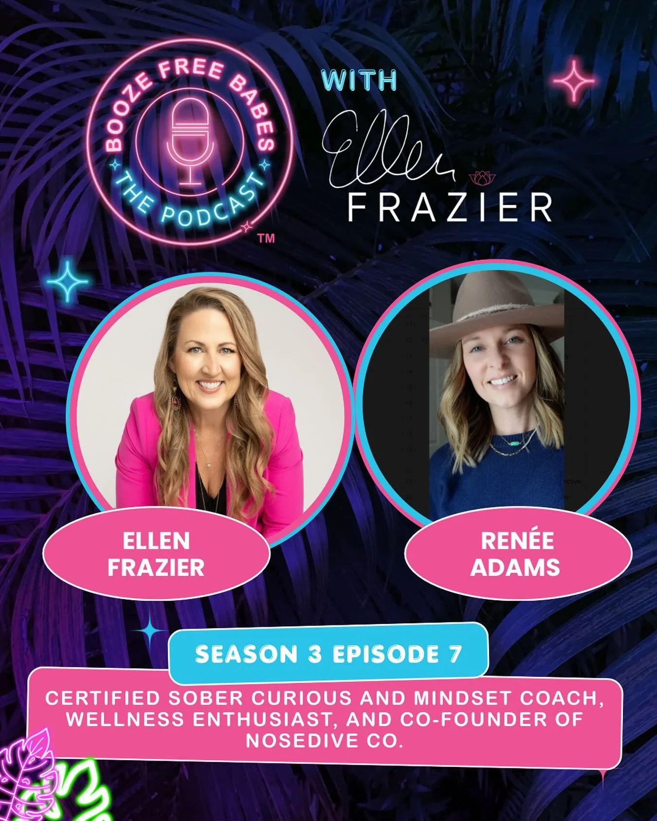 Season 3, Episode 7 is here! ✨

In this week&rsquo;s episode of the Booze Free Babes Podcast, we are joined by Ren&eacute;e Adams, @coach_radams who is a certified sober curious + mindset coach, wellness enthusiast, and co-founder of Nosedive Co. @no