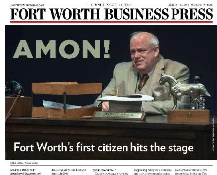 What a wonderful story about AMON! on page 1 of Fort Worth Business Press