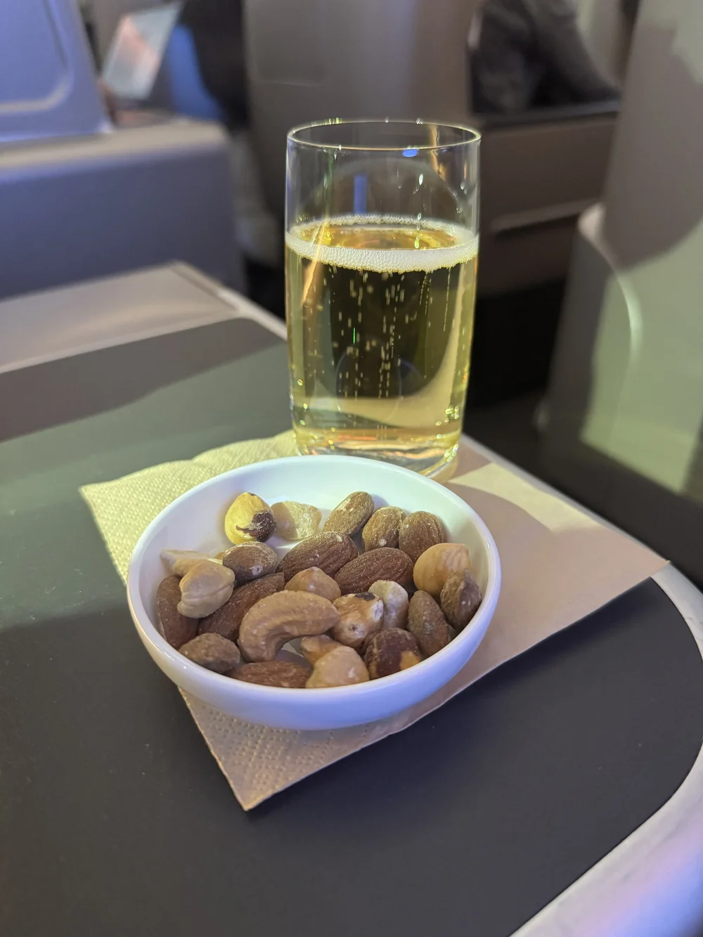   Pre-lunch drink and warmed nuts.  