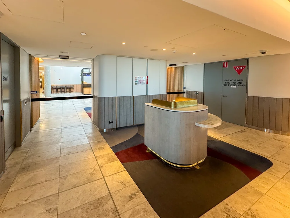   The entrance counter just inside the lounge.  